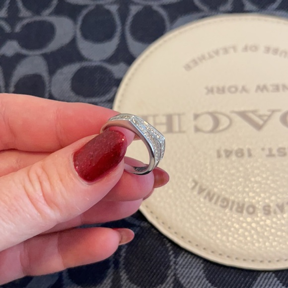 Stacked Swarovski Crystal Sterling Silver Ring - Picture 4 of 4